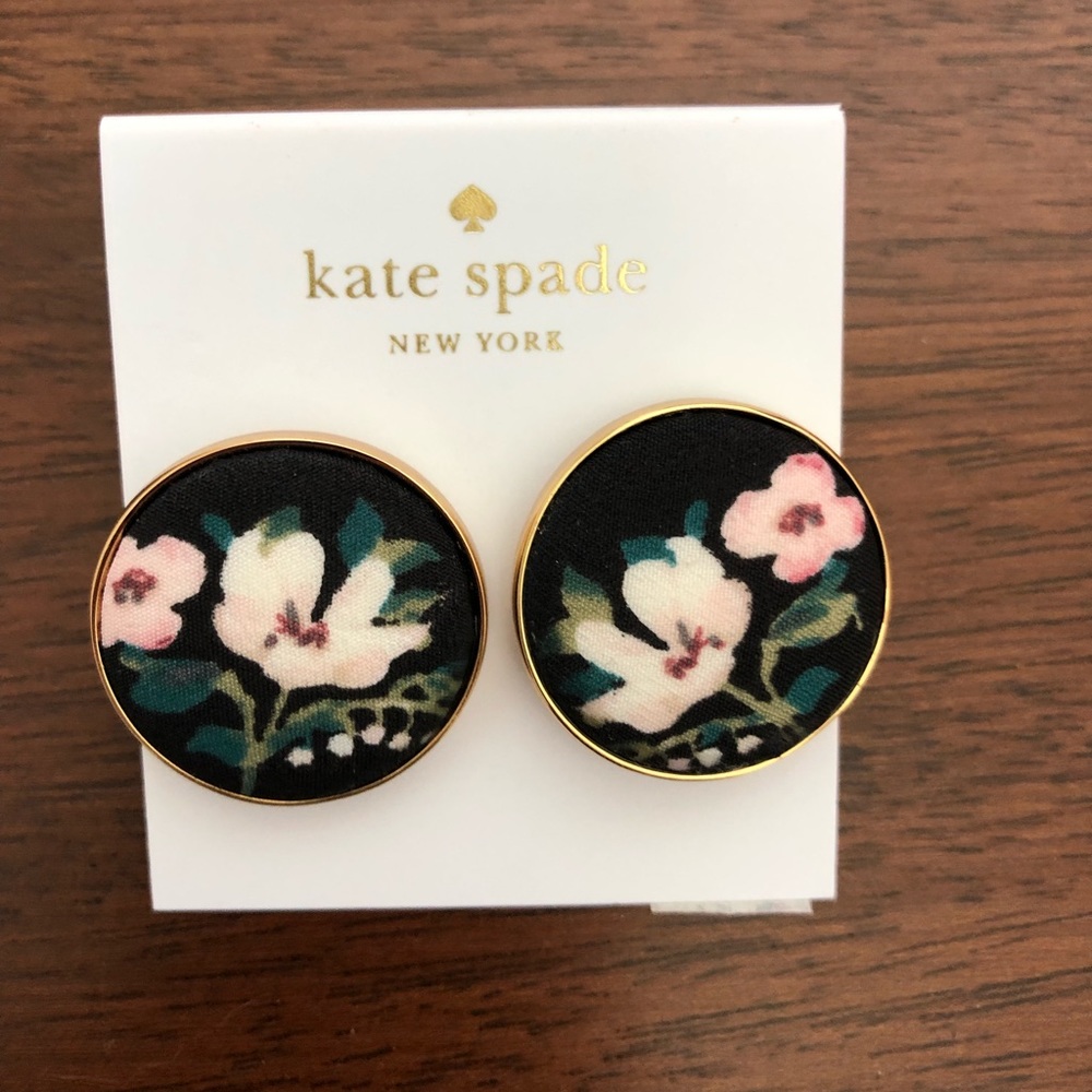 NWT Kate spade botanical print earrings